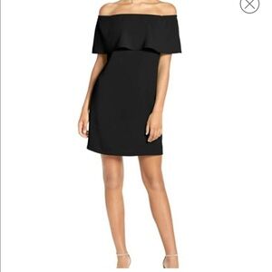 Charles Henry Black off the shoulder dress cocktail formal party casual
